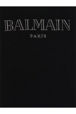 black cotton t-shirt BALMAIN PARIS KIDS | BY8A51Z3277930